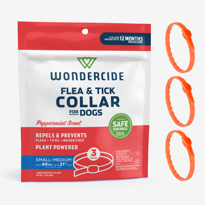 Wondercide Flea & Tick Collar for Dogs - Small/Medium 3 Pack
