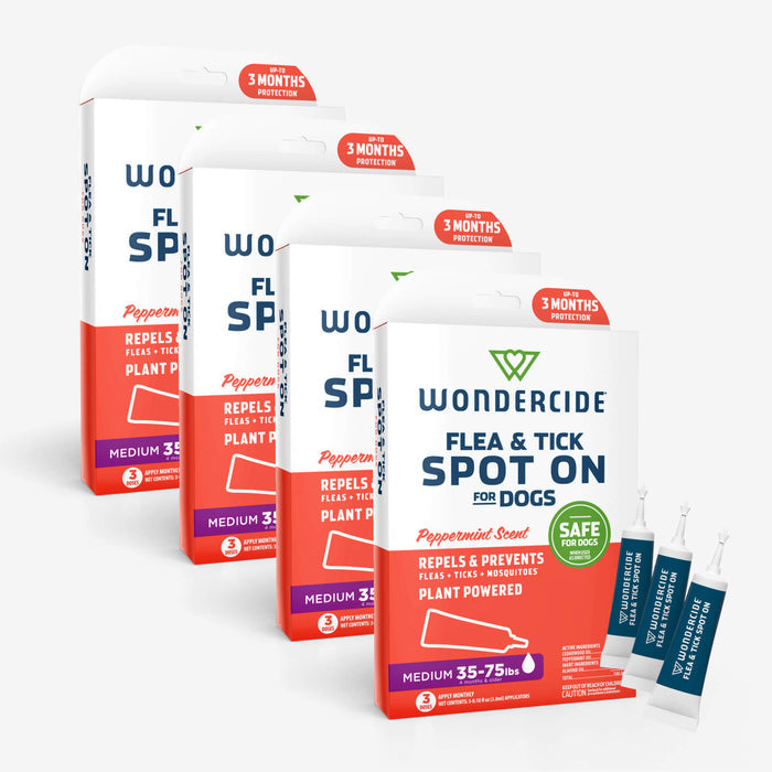 Wondercide 12-Month Flea & Tick Spot On for Dogs + Cats - Medium dog