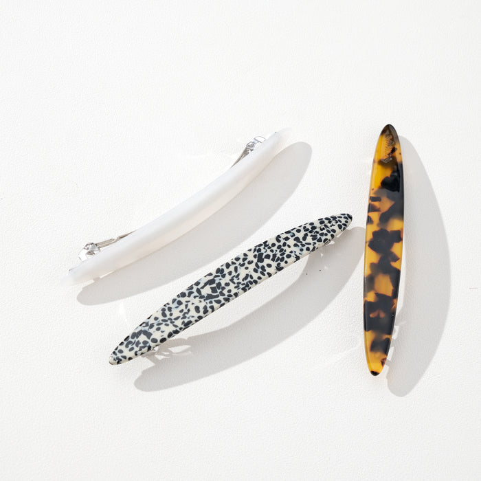 Aimee Oblong Oval French Barrette Hair Clip