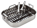 All-Clad 501631 Stainless Steel Large Roti Combo with Rack and Turkey Lifters Cookware- Silver