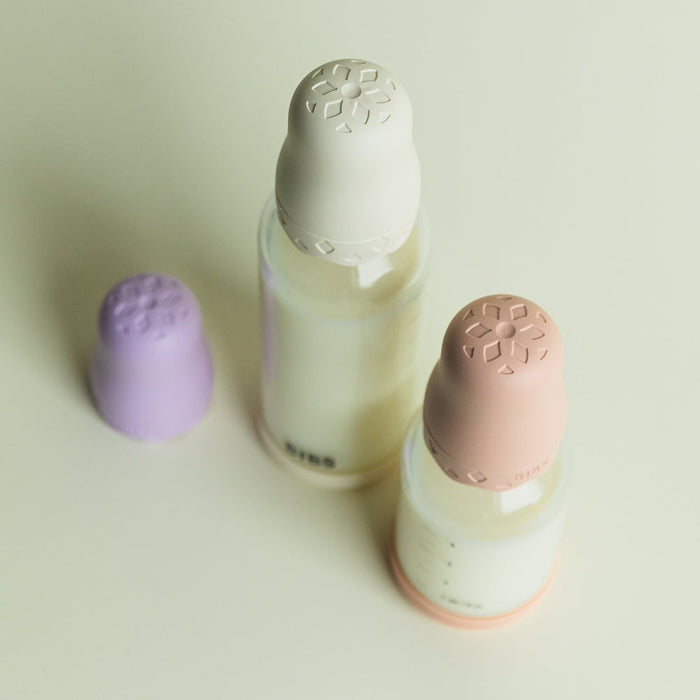 Baby Glass Bottle Boheme Set 4oz Latex - Blush - Bibsworld store US