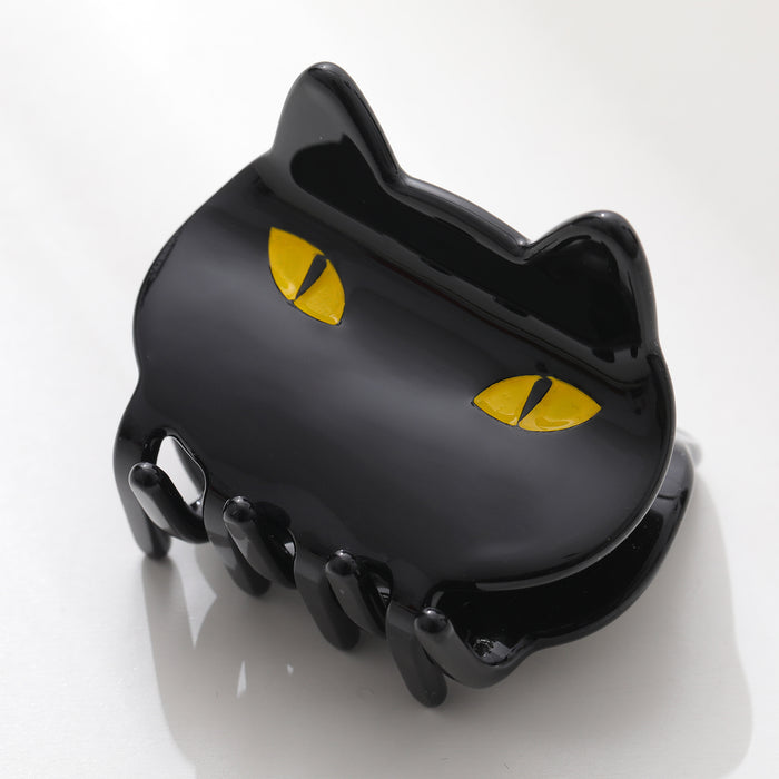 Black Cat Face Claw Clip