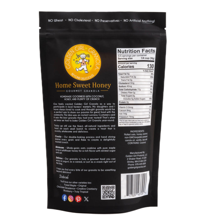 Golden Girl Granola - Home Sweet Honey Gourmet Granola 10 oz