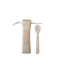 Hand-Carved Mother of Pearl Spoon with Suede Pouch
