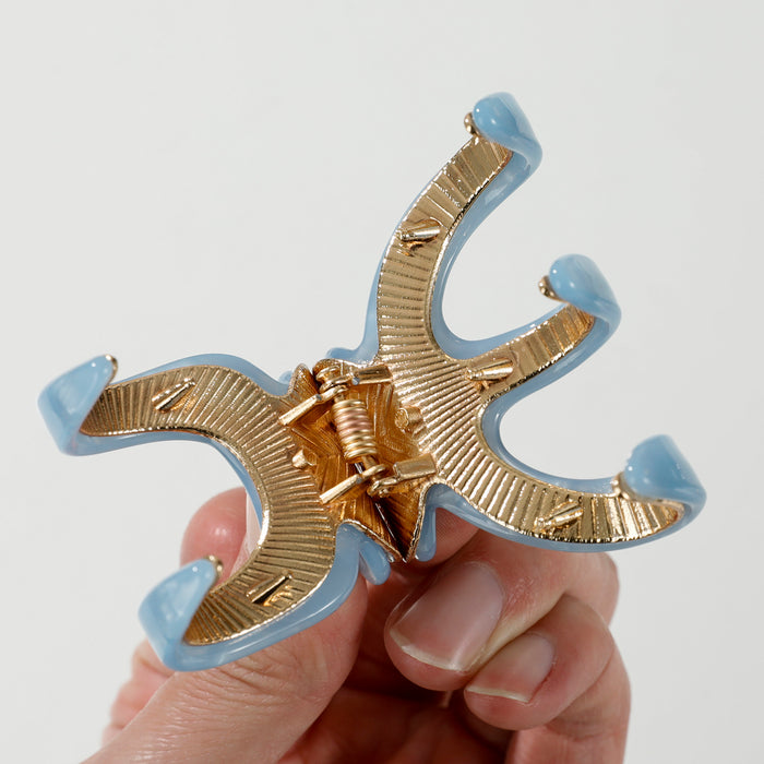 Jade Octopus Metal Claw Clip - Small