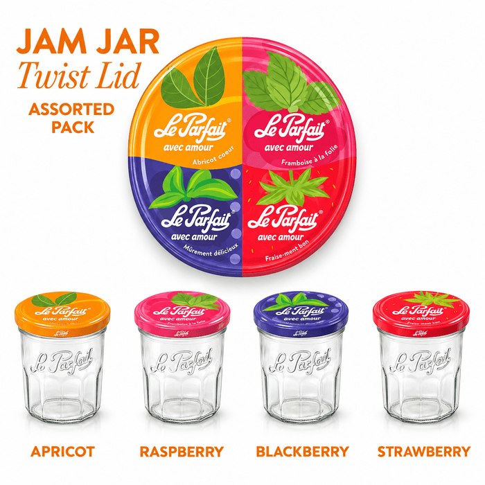 Le Parfait - Twist Lids 82mm (Set of 6) - Le Parfait America