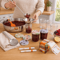 Complete Le Parfait jam-making kit with six 324 ml jars and stainless-steel preserving tools