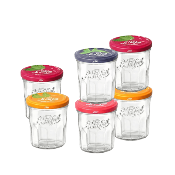 Le Parfait Jam Jars, French Glass Jars with 82mm Twist Lids for Jam and Preserves - Le Parfait America
