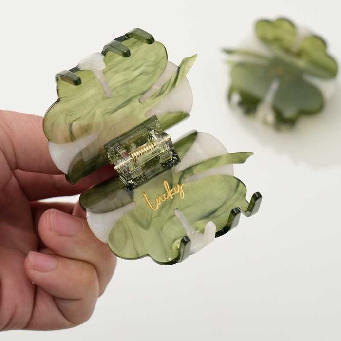Lucky Four Leaf Clover Claw Clip