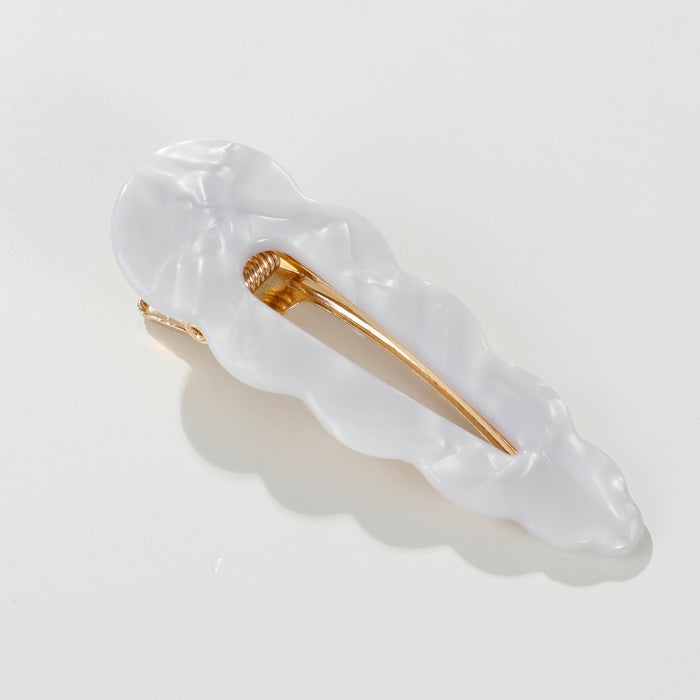 Marina Coastal Scalloped Barrette Hair Clip (Set of 2)