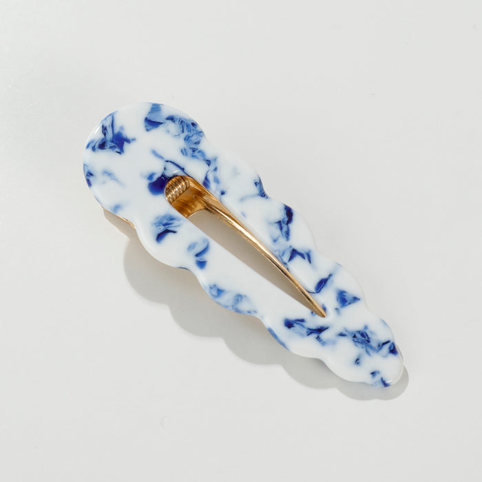 Marina Coastal Scalloped Barrette Hair Clip (Set of 2)