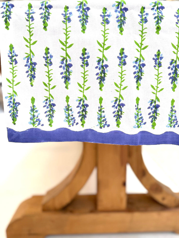 Mended - Table Throw - Bluebonnets