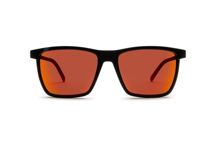Matte black / Large (55) / Red mirror