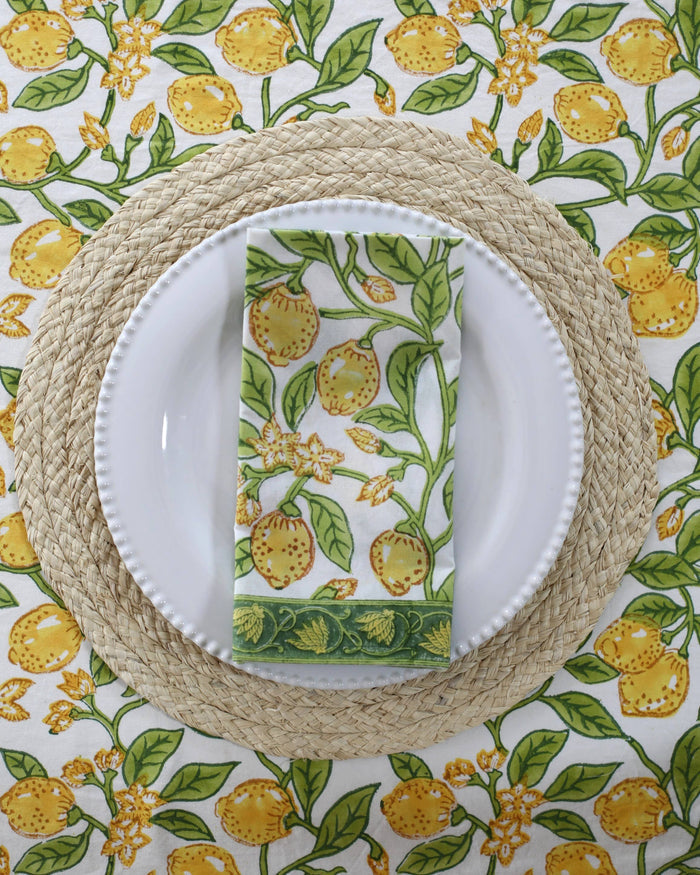 PACIFIC & ROSE TEXTILES - Tablecloth Lemon