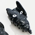 Peek a Boo Black Cat Claw Clip