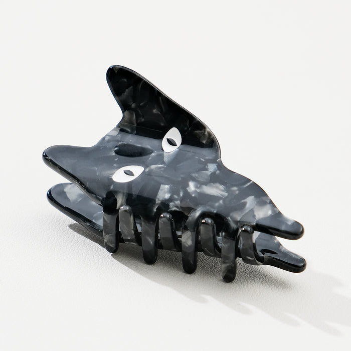 Peek a Boo Black Cat Claw Clip