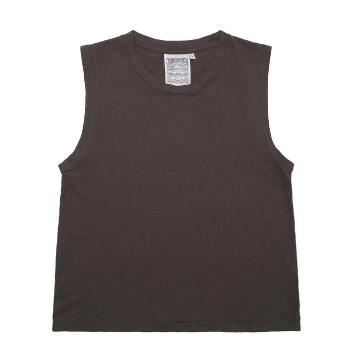 Coffee bean brown phoenix muscle tee by Jungmaven. Hemp and cotton blend