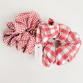 Red Gingham Scrunchies (Set of 2)