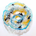 'River Dripping l' - Large Handcrafted Kiln Formed Glass Bowl