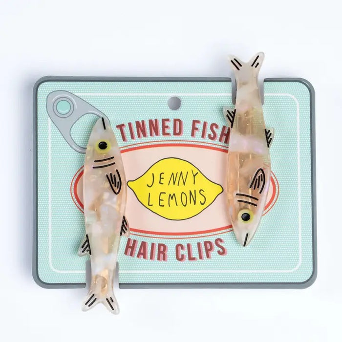 Sardine alligator hair clips by Jenny Lemons