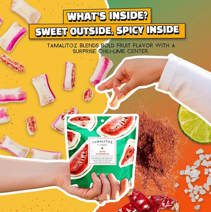 Sugarox Candy Studio LLC - DIVINE WATERMELON TAMALITOZ CANDY 12 CT