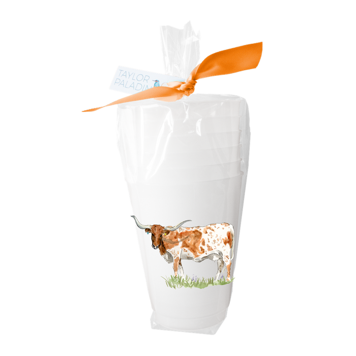Taylor Paladino - Texas Longhorn  Frosted Cups | Set of 6