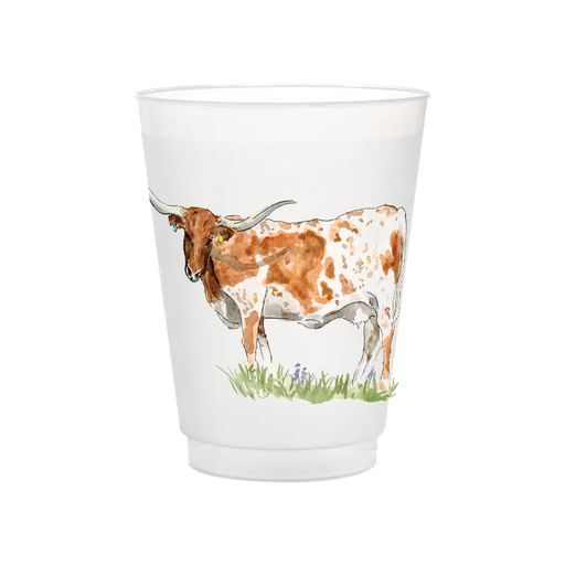 Taylor Paladino - Texas Longhorn  Frosted Cups | Set of 6