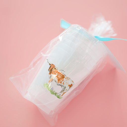 Taylor Paladino - Texas Longhorn  Frosted Cups | Set of 6