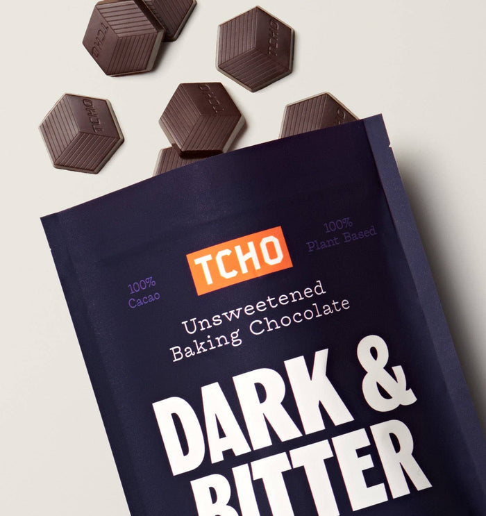 TCHO - Dark & Bitter, 100% Unsweetened Baking Chocolate