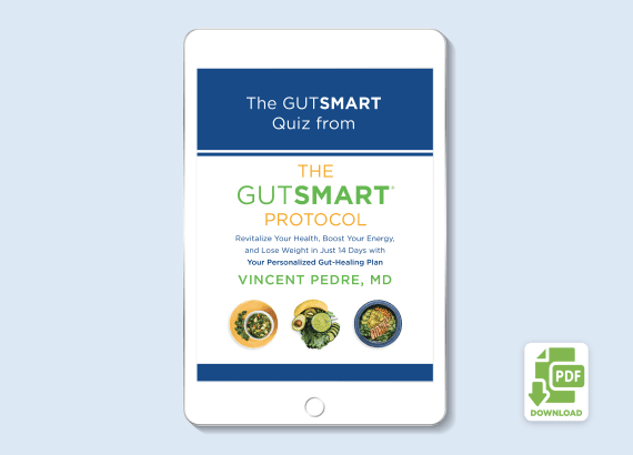 Tablet preview of 'The GutSMART Quiz' companion PDF to The GutSMART Protocol.