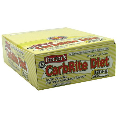 Universal Nutrition Doctors CarbRite Sugar Free Bar - Lemon Meringue - 12 Bars - 039442081902